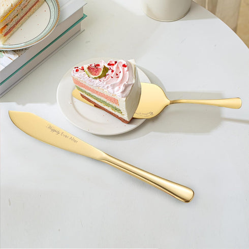 Wedding Cake Knife and Server Set, Mr and Mrs Forks, Cake Cutter Set for Wedding Anniversary and Bridal Shower Gifts