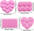6PCS Diamond Heart Silicone Mold Valentines Day Rose Flower Chocolate Mold Heart Shape Mousse Cake Mold with 2 Liquid Dropper for Baking Candy Fondant Dessert Cupcake Pudding Jelly Decor