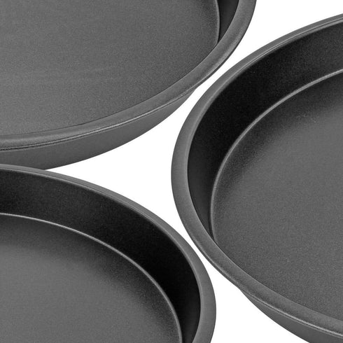 Non-Stick Round Cake Pans & Cookie Sheets Set - 3-Piece Bakeware Set (8-inch, 9-inch, 10-inch)
