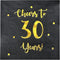 Cheers to 30 Years Cocktail Napkins | Happy 30th Birthday Decorations for Men and Women, 50-Pack 3-Ply Napkins | 5 x 5