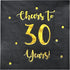 Cheers to 30 Years Cocktail Napkins | Happy 30th Birthday Decorations for Men and Women, 50-Pack 3-Ply Napkins | 5 x 5