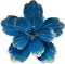 Metal Flower Wall Sculpture, 9.5" Rustic Modern Floral Artwork, Distressed 3D Layered Vintage Iron Flower Hanging Accent
