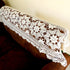 KEPSWET Cotton Floral Oval Handmade Crochet Lace Table Runner, Beige (12x60 inch)