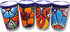 Talavera Shot Glasses Set of 4, Authentic Mexican Tequila Shot Glasses, Hand-painted, 2 Oz (Flowers Design)