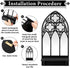 2 Set Gothic Candle Sconces Wall Decor, Arch Cathedral Frame Gothic Wall Sconce Candle Holder for Bedroom, Bathroom