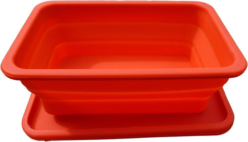Oven & Microwave Safe Silicone Collapsible Lunch Box - Food Container with Silicone Lid