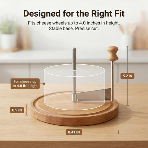 Girolle Cheese Curler Wheel For Tte de Moine, Chocolate & Butter Curls | Sharp Blade, Solid Wood Base | Perfect