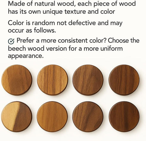 3-Pack 6'' AceList Round Floating Shelves for Wall Decor, Diameter Acacia Wood Floating Shelf, Cup Plant Wall Shelves