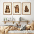 Lwoztra 12x16 Inch Set 3 Nursery Wall Art Baby Canvas Pictures Bear Wall Decor Boys Room Prints Kids Poster Cute Animal