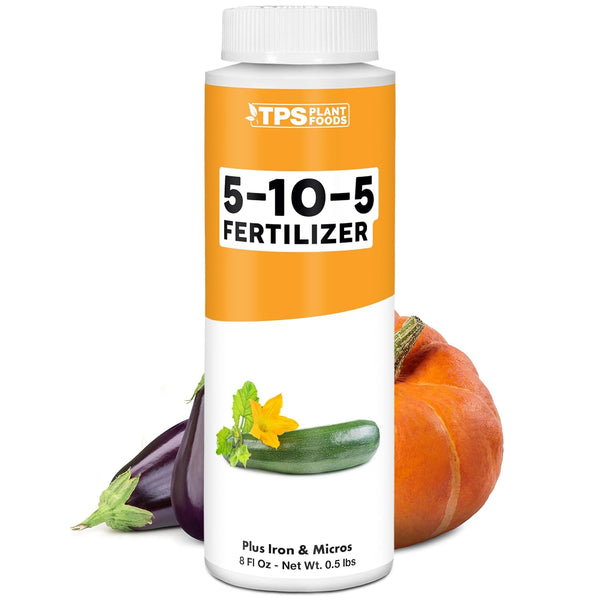 5-10-5 Fertilizer for Plants, Great for Root Vegetables, Fruiting Vegetables, and Flowers,