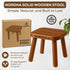 NORDHA 9.3 Inch 1.4 Wooden Stool Chair, Child's Chair, Lightweight Kg, Ideal for Bedroom or Playroom, Durable Taburete