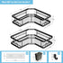 2 Pack 90 AKTECKE Corner Shower Caddy, Adhesive Shower Corner Organizer Shelves, No Drilling Stainless Steel Shower