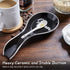 Ceramic Spoon Rest for Stove Top, DAYYET Large Spoon Holder for Kitchen Counter, Black
