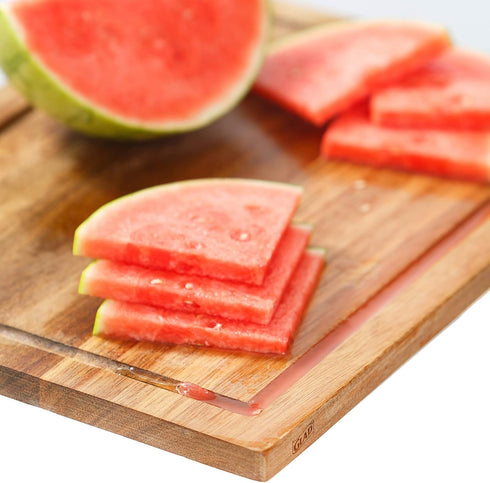 Glad Acacia Wood Cutting Board with Juice Grooves, Reversible Solid Butcher Block and Charcuterie Tray