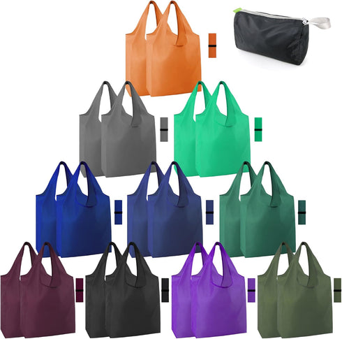 BeeGreen 20 Pack Reusable Grocery Bags w Storage Pouch Reusable Shopping Bags Bulk