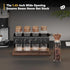 8Pcs Single Dose Coffee Bean Storage Tubes with One-Way Exhaust Valve,Coffee Bean Container with American Walnut Wood