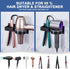 Wall Mounted Black Hair Straightener Holder, Stainless Steel Blow Dryer Organizer for Bathroom & Salon