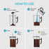 Belwares French Press Coffee Maker 50 OZ - Large Insulated Stainless Steel 304 Coffee Press with Double Wall