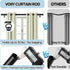 Curtain Rods for Windows 48 to 84 Inch(4-7 Feet),Black 1'' Diameter Drapery Rods with End Cap Style Design,Modern Adjustable Heavy Duty Curtain Rod,Size:36''-88''