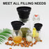 3 Sizes Kitchen Funnel Set, Food Grade Silicone Collapsible Funnels for Filling Bottles, Liquid & Powder Transfer