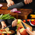 Keewah Knife Set, 15 Piece Kitchen Knives Set with Block, Black