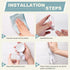 2 VIS'V Suction Cup Razor Holder, Shower Suction Razor Hooks for His and Hers, Removable and Reusable, White, Pcs