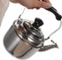KALLORY 1pc Stainless Steel Teapot, Water Kettle for Stove Top Camping