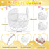 Threehoney 24 Pcs Baby Shower Mini Carriage Decoration White Goose Color Metal Wired Fillable Candy Stroller Baby