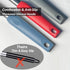 2 Pack Solid & Slotted Silicone Spatula Set, Stainless Steel Handle, Non Stick, Heat Resistant, Starry Blue