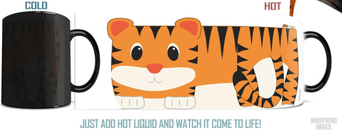 Morphing Mugs Cartoon Tiger - 11 oz Color Changing Heat Sensitive Ceramic Mug Reveals Image When HOT Liquid Is Added
