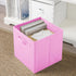 ShellKingdom Storage Bins, Foldable Fabric Storage Cubes, 2 Pack (Pink) for Closet and Toy Organization