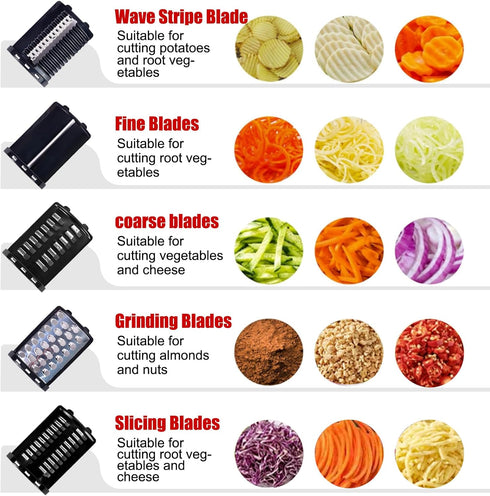 Slicer/Shredder Grater Attachment for Kitchen Aid Stand Mixer, 5 Blades Compatible with Kitchenaid Accessories