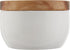 Berard White Concrete Salt Keeper with Olive Wood Lid
