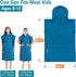 8-12 Sunset SUN CUBE Kids Towel Changing Swim Robe Surf Poncho, Quick Dry Microfiber Hooded Wearable Blanket for Boys