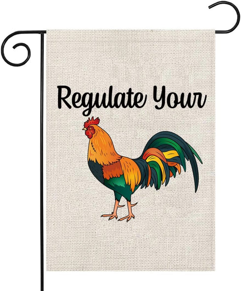 Women's Rights Garden Flag, Regulate Your Cock Porch Flag, Abortion Right Feminist Decor