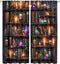 Bookshelf Skull Blackout Curtains for Bedroom Living Room, Gothic Library Candles Book