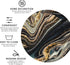 MINIOZE Set 6 Black Gold Marble Style Coasters of Coasters for Drinks Absorbent Double-Sided Leather PVC Coaster