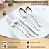 Pleafind 60-Pcs Premium Stainless Steel Silverware Set, Service for 12, Mirror Polished Forks, Spoons, Knives,