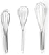 Fox Run 5830 Set of 3 Stainless Steel Wire Balloon Whisks, 8", 10" and 12-Inch