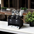 Ikee Design Wooden Utensil Caddy with Handles, Includes Salt Pepper Shaker, Silverware Holder Organizer for Countertop,