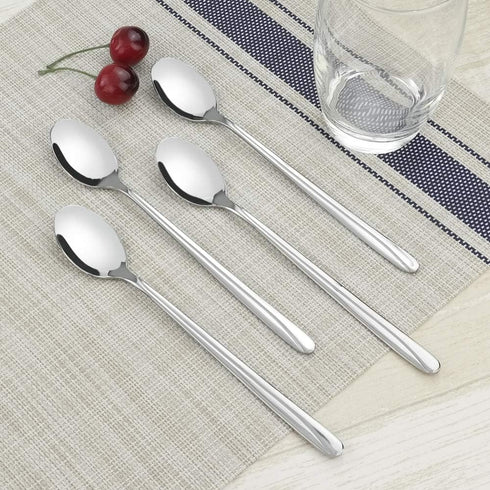 12 Pieces Long Handle Stainless Steel Spoon Set, Ice Tea and Milkshake Spoons