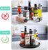 Black 10" Lazy Susan Turntable Organizer for Cabinet, Wooden Tray for Dining, Pantry, Kitchen, Bathroom Decor