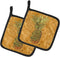 Caroline's Treasures Pineapple Pair of Pot Holders, Kitchen Heat Resistant, 7.5 x 7.5