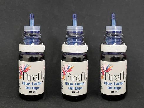 Firefly Fuels Lamp Oil Dye – Blue Color Drops for Paraffin or Tiki Torch Fuel, 3 x 10ml Bottles