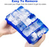 Ozera 2 Pack Silicone Ice Cube Tray, Easy Release Molds for Whiskey, Cocktail, Chocolate
