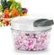 Manual Food Processor Vegetable Chopper, 2.3 Cup Mini Hand Pull String Onion Chopper, Garlic Mincer, White