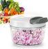 Manual Food Processor Vegetable Chopper, 2.3 Cup Mini Hand Pull String Onion Chopper, Garlic Mincer, White
