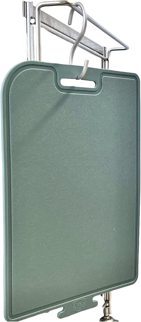 Thick Silicone Double-Sided Cutting Board, Korean Made, 14.3" x 9.7", Foldable Design, Dishwasher Safe, 1PCS (Mint)