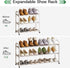 kiplant Closet, 3-Tier Closet Shoe Rack for Expandable Shoe Rack Metal Organizer, Heavy Duty Shoe Storage Shelf