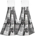 Boccsty Cats Kitten Pattern Hanging Kitchen Towels, 2 Pieces Funny Gray Kitty Dish Cloths for Bathroom & Home
